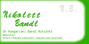 nikolett bandl business card